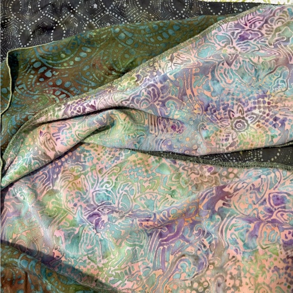 Santiki Patchwork Printed Gypsy Boho Indonesian Midi Skirt Size Small - Picture 8 of 10